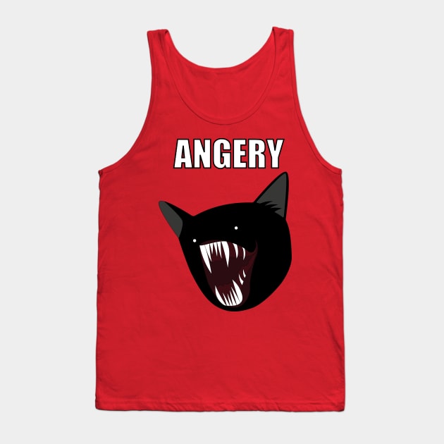 Angery Demon Cat Meme Tank Top by Sashen